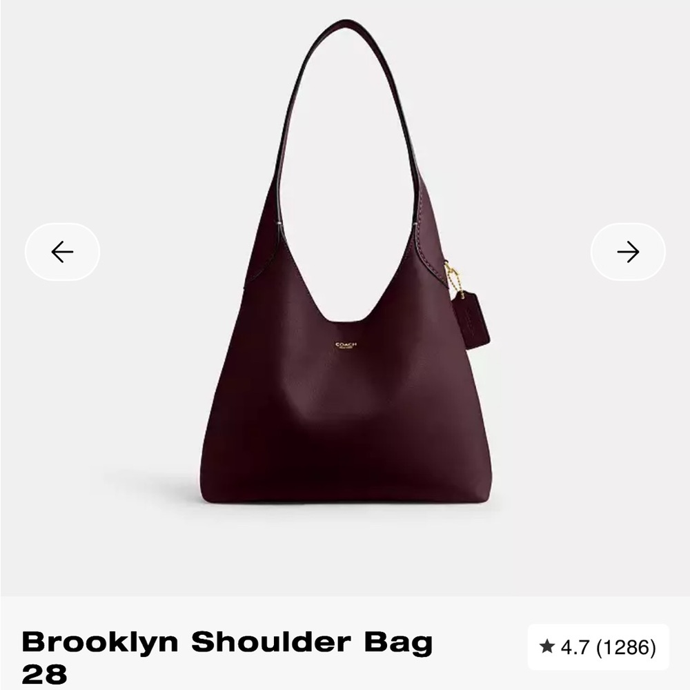 Coach Brooklyn 28 Shoulder Bag Merlot